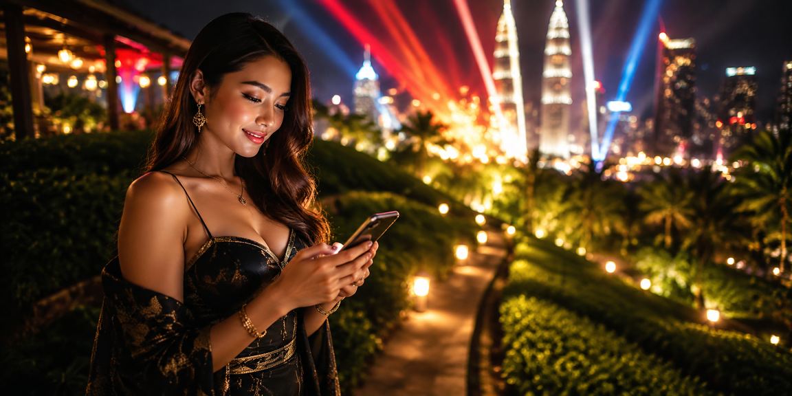Pemain menggunakan platform kasino mudah alih ex5 di Kuala Lumpur Malaysia